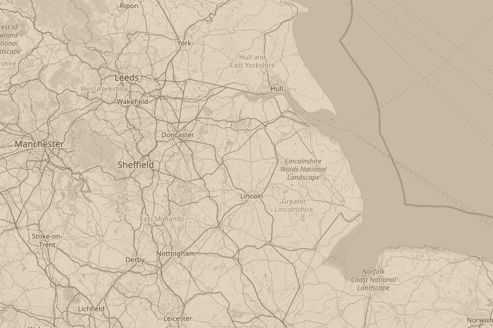 Map of the area around at my mate joe's house, with the reported position circled