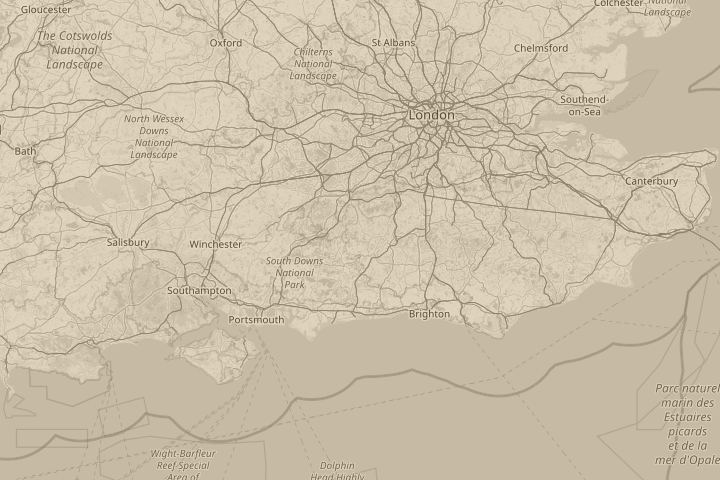 Map of the area around loxwood, with the reported position circled