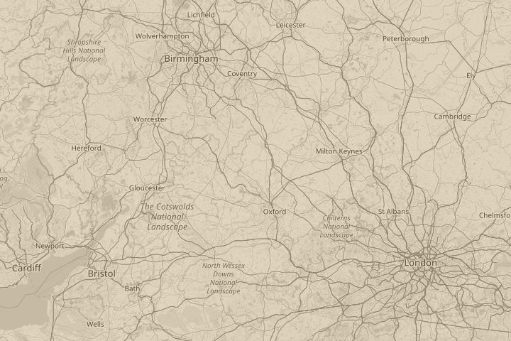 Map of the area around bartley green, with the reported position circled