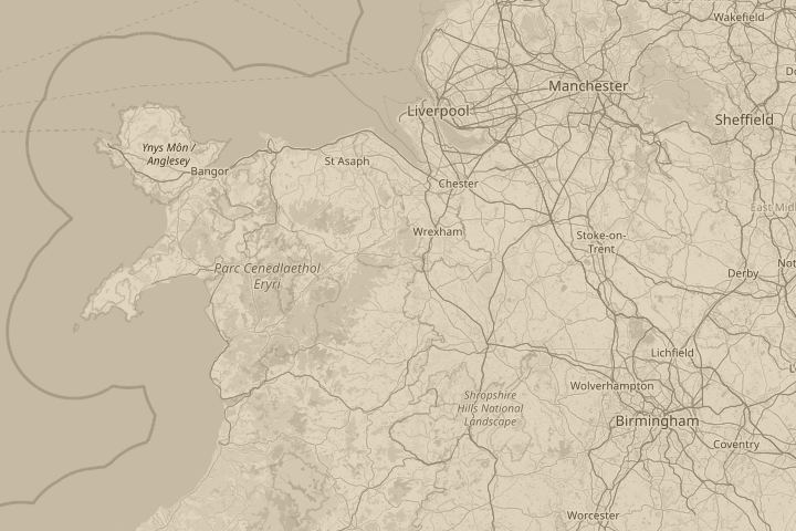 Map of the area around NEAR GLYN CERIOG, with the reported position circled