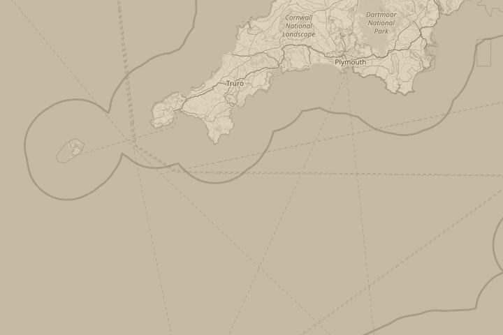 Map of the area around Iminster, somerset, Uk, with the reported position circled