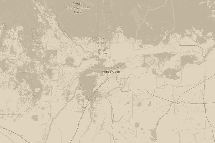 Map of the area around above the field in the sky, with the reported position circled