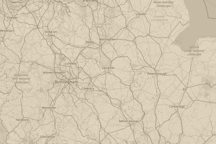 Map of the area around in my back garden, with the reported position circled