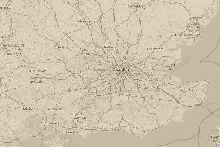 Map of the area around Tesco Twickenham. London, UK, with the reported position circled