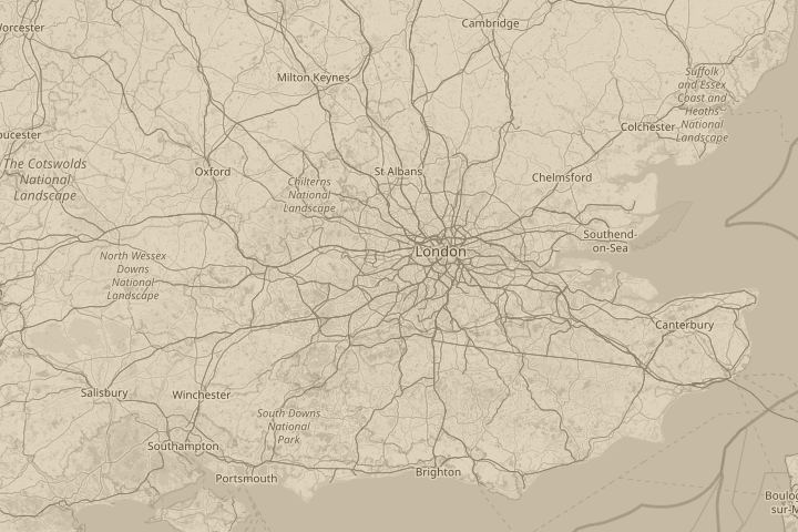 Map of the area around isleworth, london, england, with the reported position circled