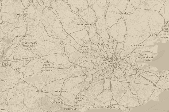 Map of the area around marlow, buckinghamshire, with the reported position circled