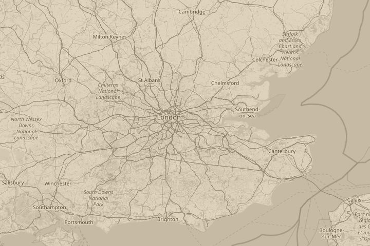 Map of the area around kidbrooke, southeast london uk, with the reported position circled