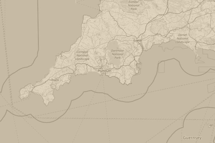 Map of the area around above easterdown close, with the reported position circled