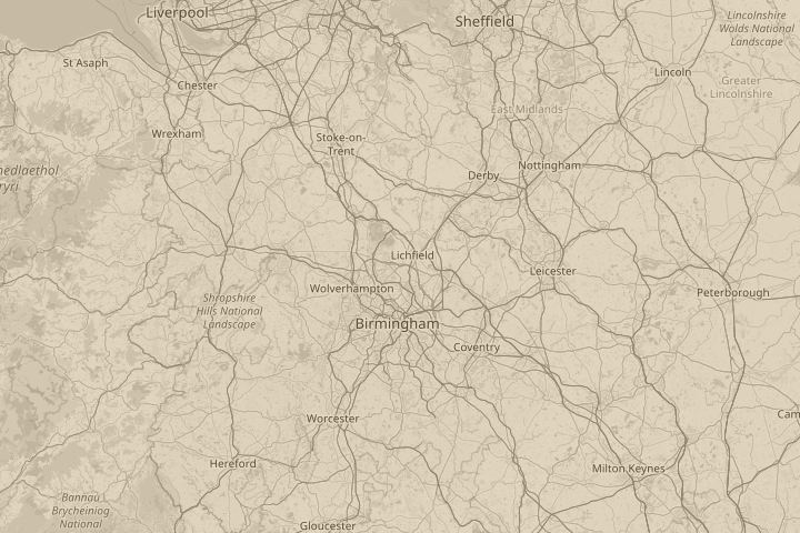 Map of the area around summer hill, with the reported position circled