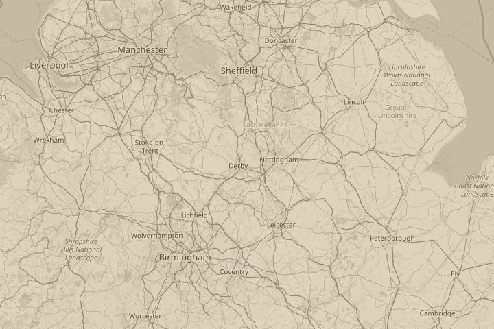 Map of the area around above us when in garden, with the reported position circled