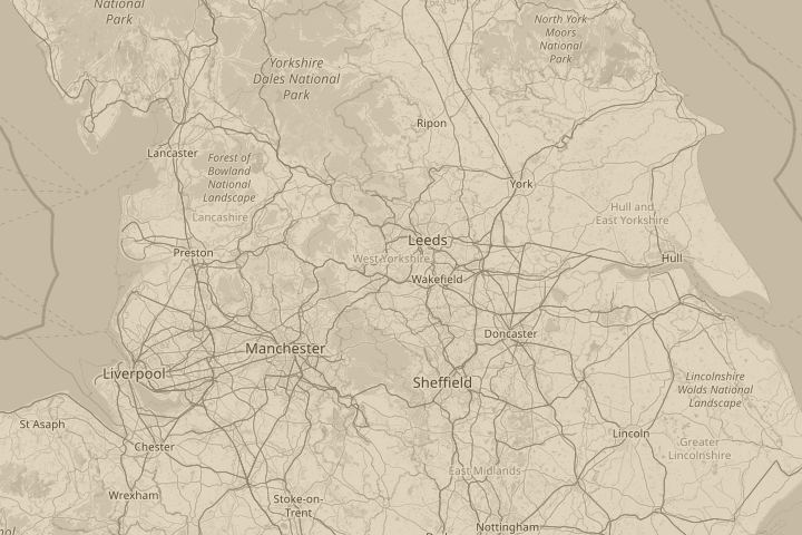 Map of the area around Above our garden - very high u, with the reported position circled