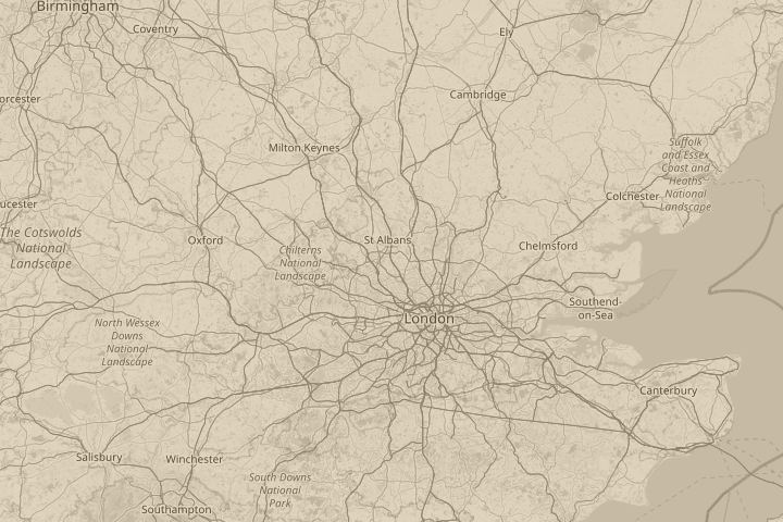 Map of the area around WD7 7ER Radlett, with the reported position circled
