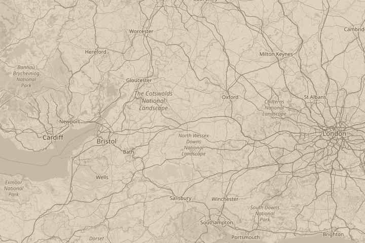 Map of the area around England, Swindon., with the reported position circled