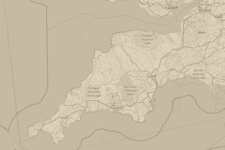Map of the area around Nr Llangollen. N Wales, with the reported position circled