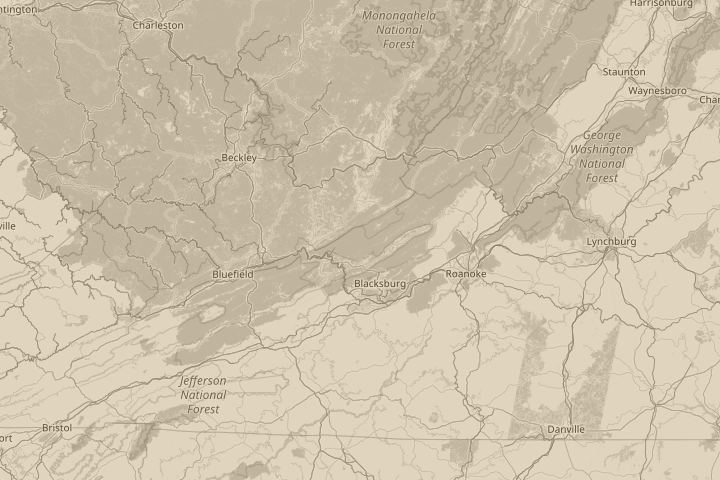 Map of the area around Over a mountain in the sky, with the reported position circled