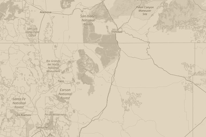 Map of the area around CLOVIS, NEW MEXICO, with the reported position circled