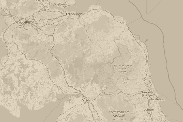 Map of the area around Sale, UK., with the reported position circled