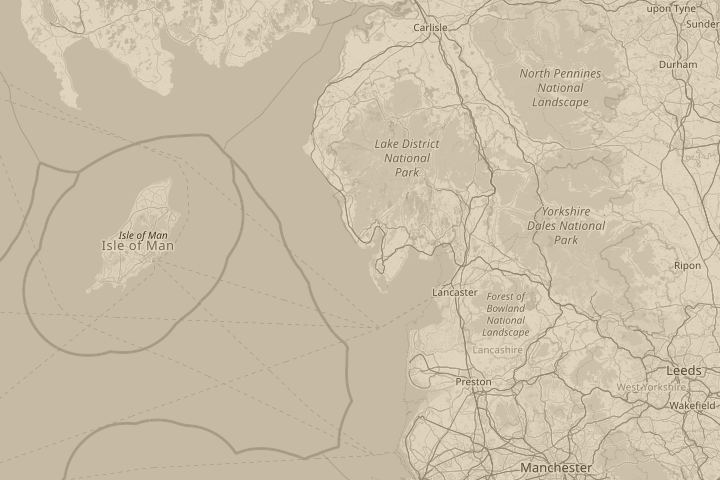 Map of the area around LA18 Millom Cumbria, with the reported position circled