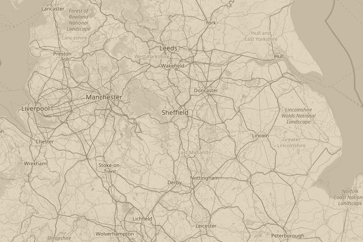 Map of the area around Ridgeway, with the reported position circled