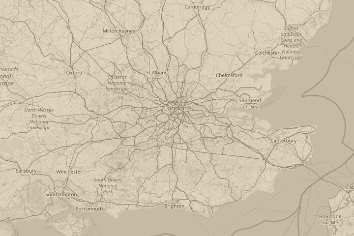 Map of the area around west norwood london, with the reported position circled