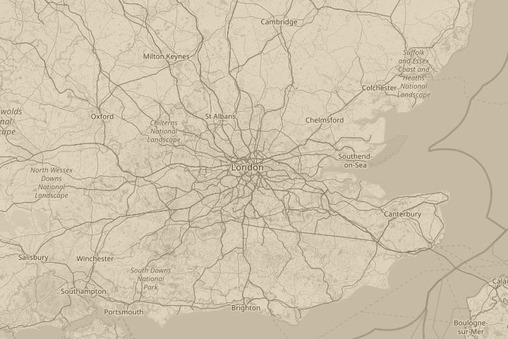 Map of the area around bermondsey, london, se1, with the reported position circled