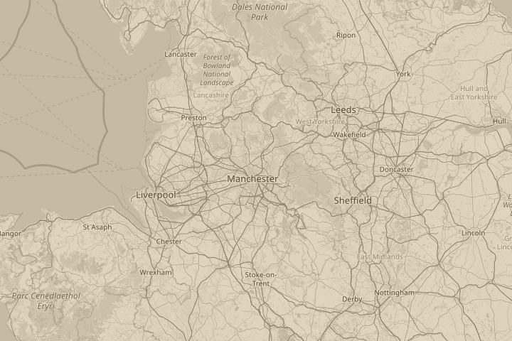 Map of the area around childs photograph, with the reported position circled