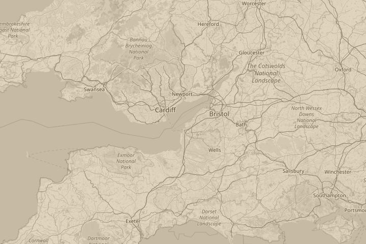 Map of the area around southerndown beach/ogmore, with the reported position circled