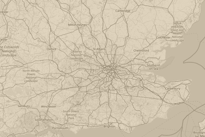 Map of the area around west london.Acton, with the reported position circled