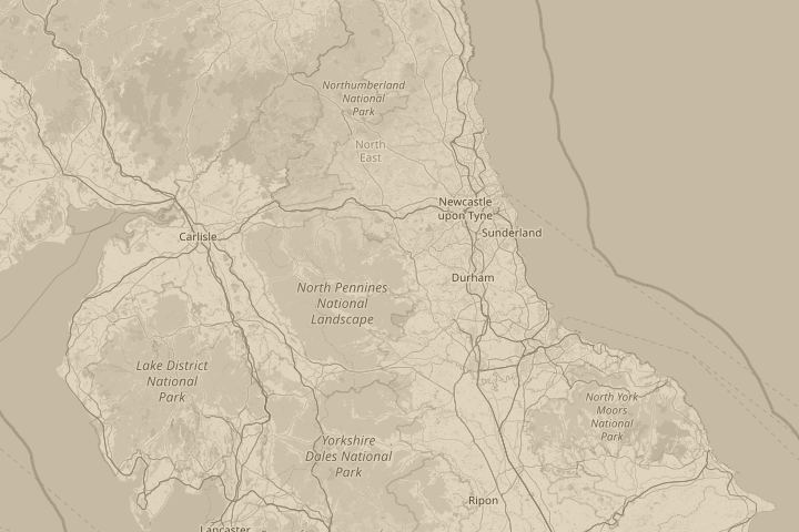 Map of the area around hovering over Lake Windermere, with the reported position circled
