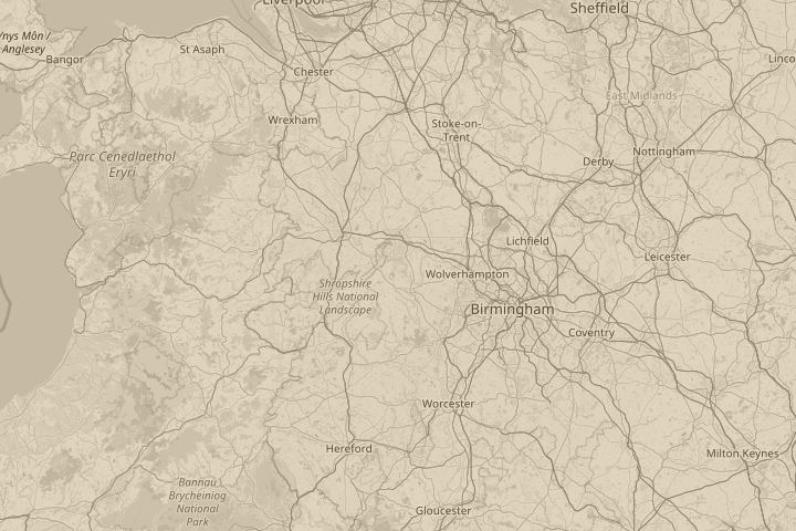 Map of the area around caughley close, broseley, with the reported position circled