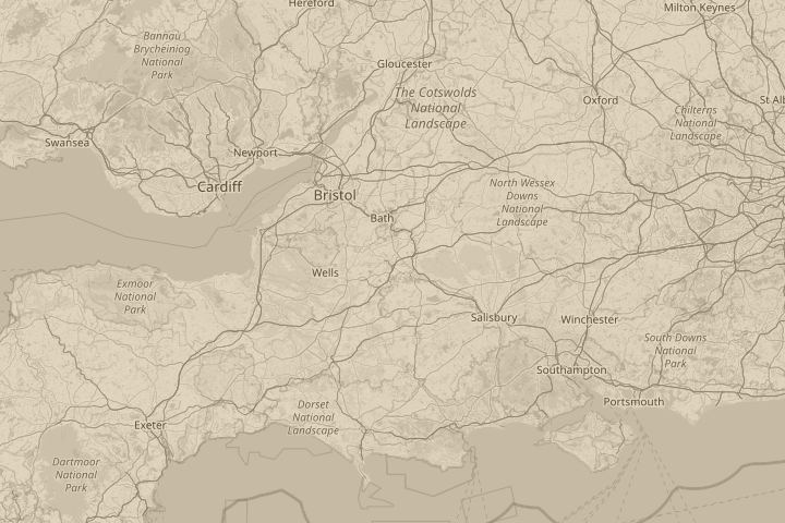 Map of the area around frome somerset uk, with the reported position circled