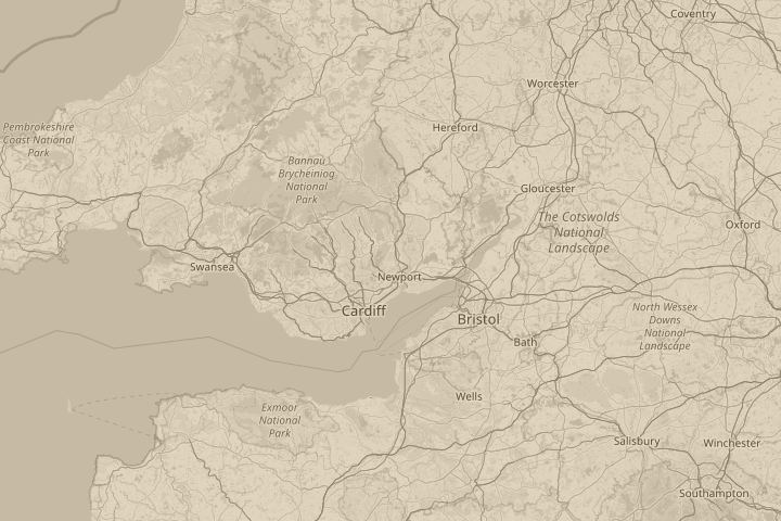 Map of the area around Coed Eva, Cwmbran, UK, with the reported position circled