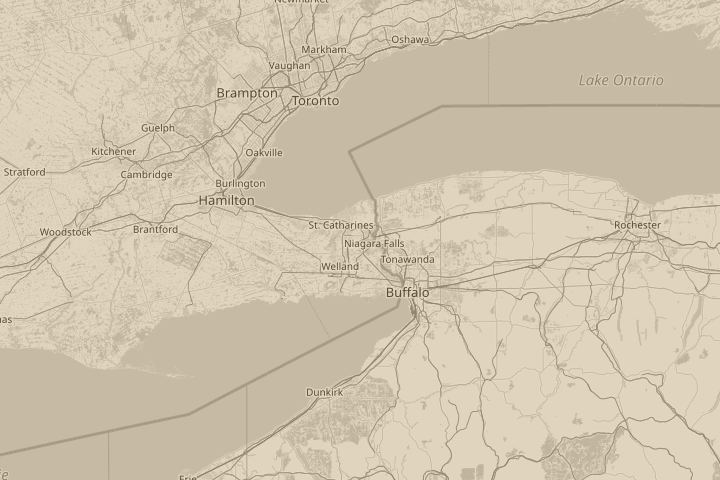 Map of the area around in the sky outside my house, with the reported position circled
