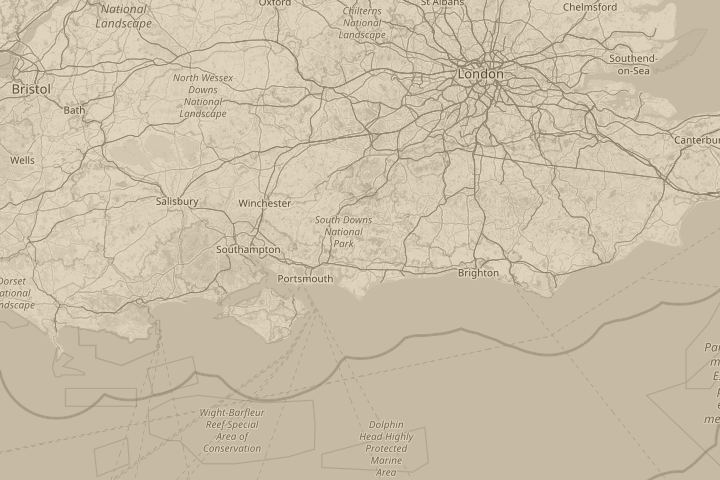 Map of the area around devonport park,plymouth, with the reported position circled