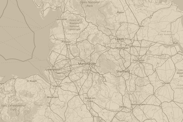 Map of the area around failsworth manchester, with the reported position circled