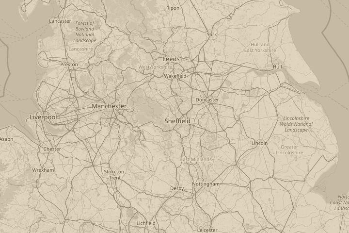 Map of the area around ABOVE MIDDLEWOOD ROAD, with the reported position circled