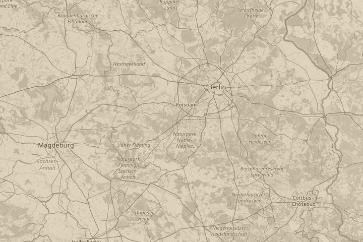 Map of the area around the sighting, with the reported position circled