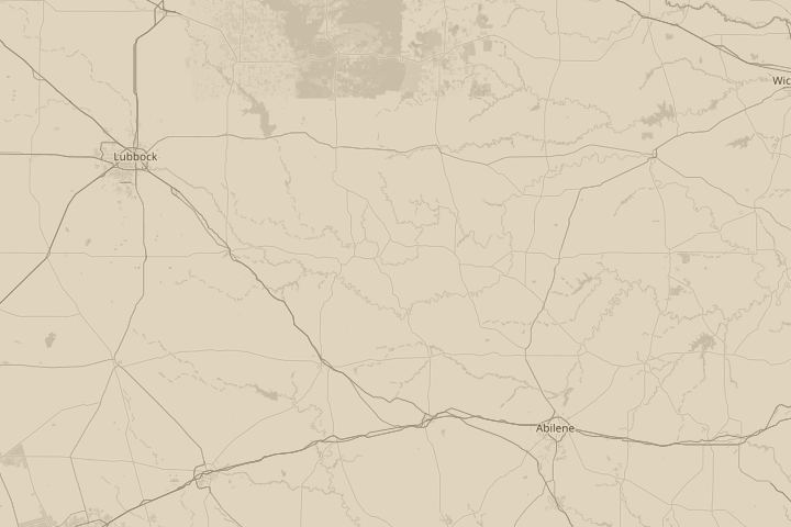 Map of the area around TEXAS, with the reported position circled