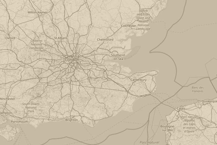 Map of the area around Sky above Walderslade, Chatham, with the reported position circled
