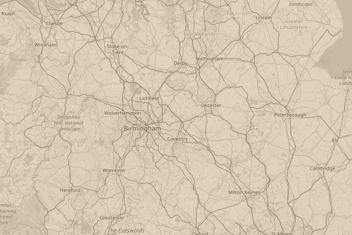 Map of the area around veiwed from back garden in sky, with the reported position circled