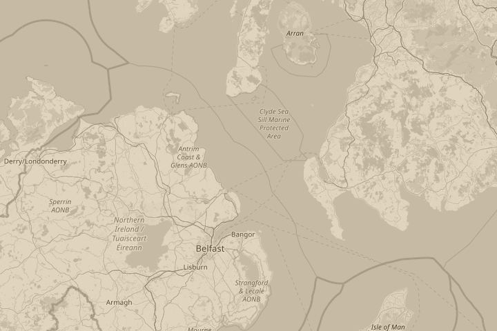Map of the area around Gravesend Kent England, with the reported position circled