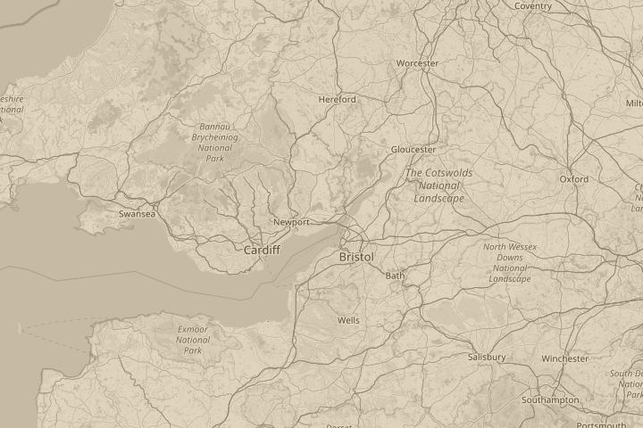 Map of the area around sawbridgeworth herts uk, with the reported position circled