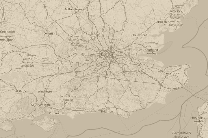 Map of the area around Paddington towards wembley, with the reported position circled