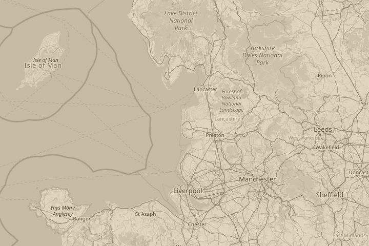Map of the area around 2 of them from home, with the reported position circled