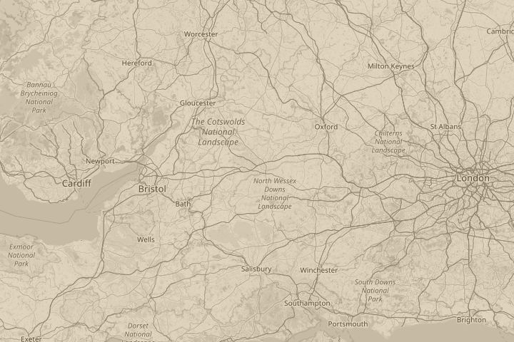 Map of the area around in my dads girlfreinds car, with the reported position circled
