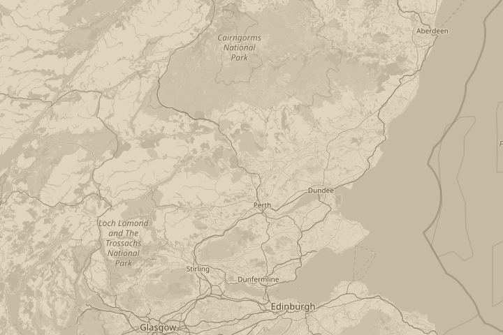 Map of the area around Alness Scotland, with the reported position circled
