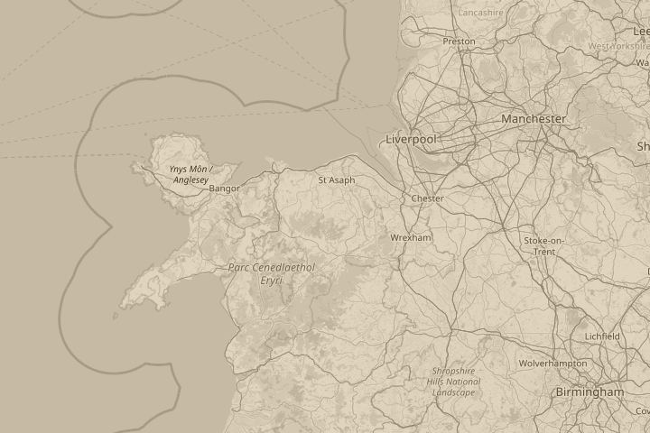 Map of the area around bracknell/ berkshire /uk,, with the reported position circled