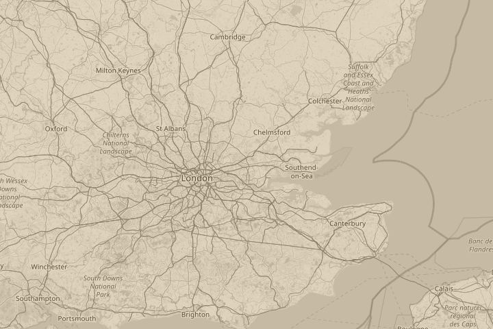 Map of the area around Dark lane to Front Lane, with the reported position circled