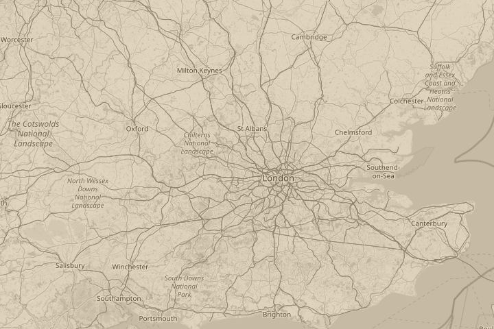Map of the area around ruislip /harrow on the hill, with the reported position circled