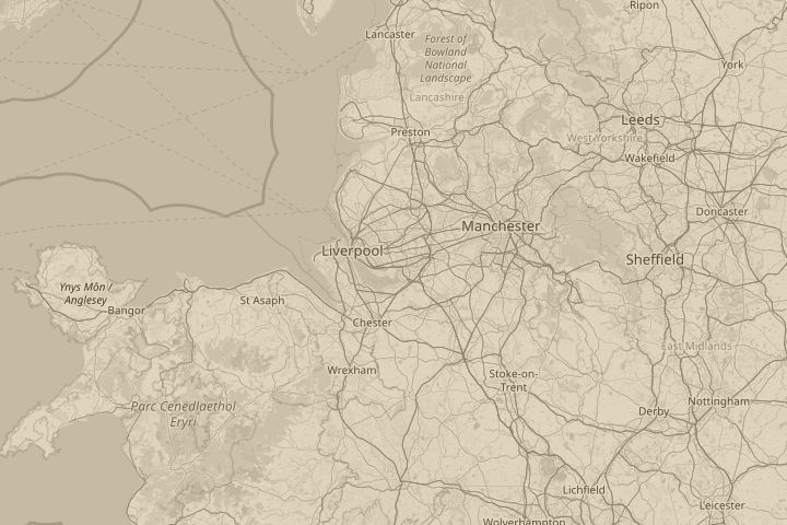 Map of the area around Widnes area, with the reported position circled